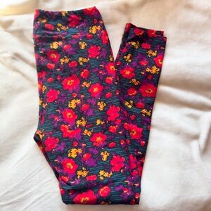 LuLaRoe Tall & Curvy Leggings Bright Floral